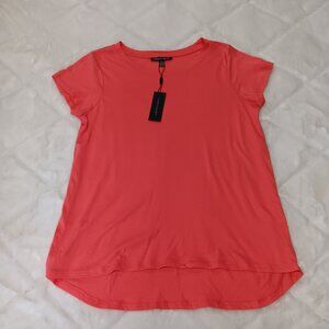 Cable & Gauge coral melon high low tunic top size large
